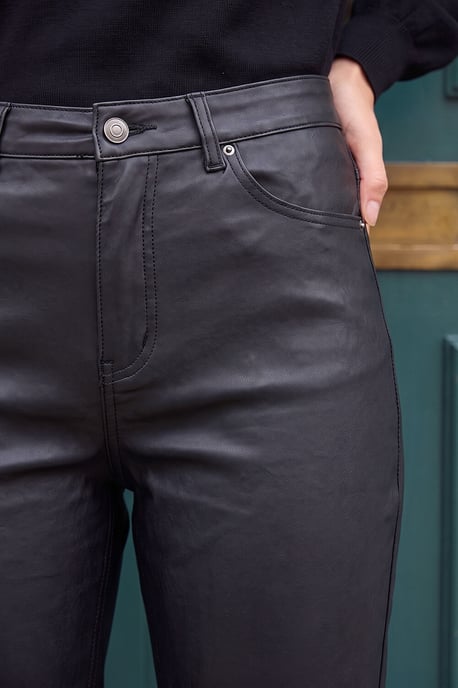 PU Coated Straight Leg Jean - Image 4