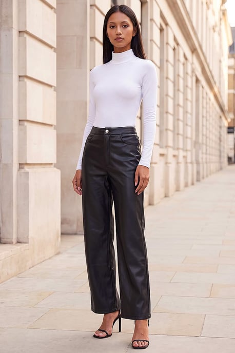 Petite Full Length PU Trouser - Image 2