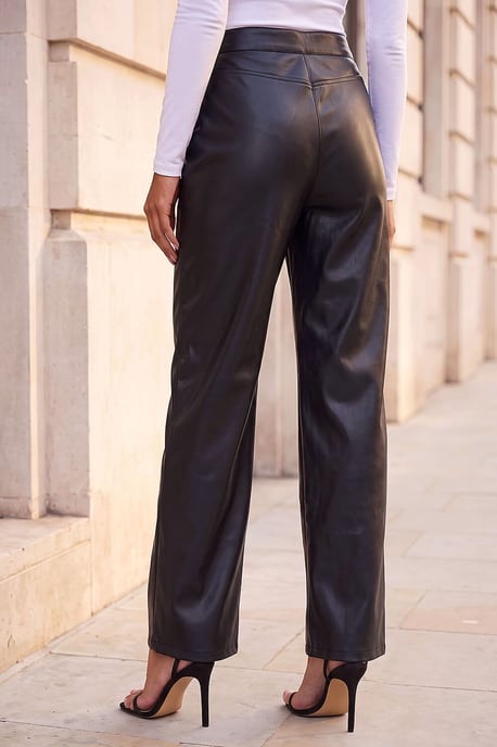 Petite Full Length PU Trouser - Image 3