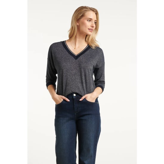 Smashed Lemon Damesmet lurex losvallende top | - Image 1