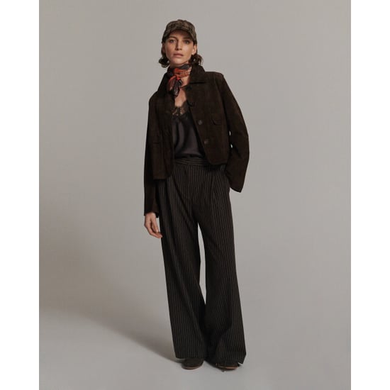 Summum 4s3030-12495 754 trousers wide leg viscose blend stripe dark chocolate - Image 3