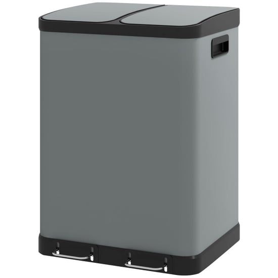 4goodz Pedaalemmer prullenbak met 2 x 30 liter met binnenemmers - - Image 1