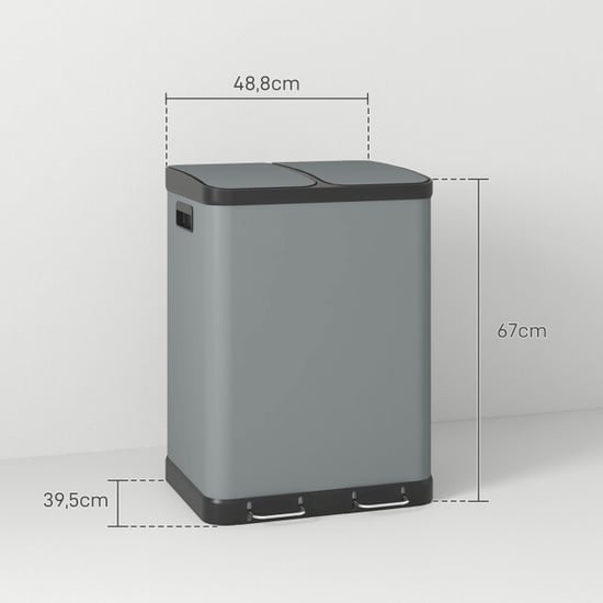 4goodz Pedaalemmer prullenbak met 2 x 30 liter met binnenemmers - - Image 3