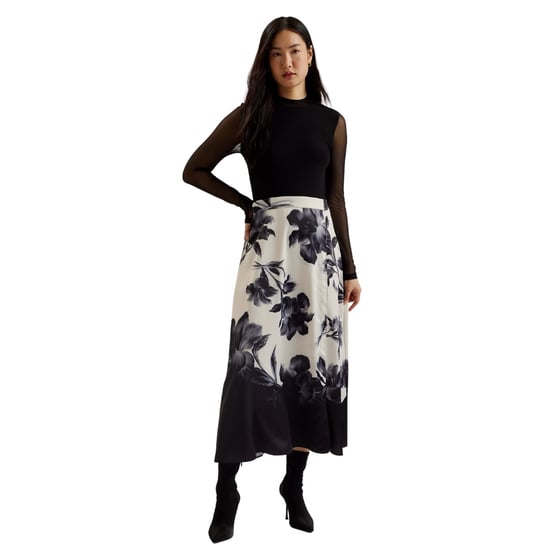 Ted Baker Wmd Selnaa Mesh Top Bedrukte Rok Midi Jurk - Image 2