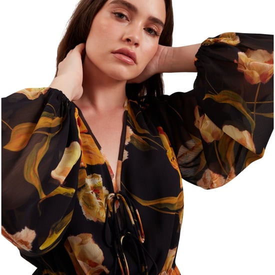 Ted Baker Mesh Top Midi Zwarte Jurk - Image 4