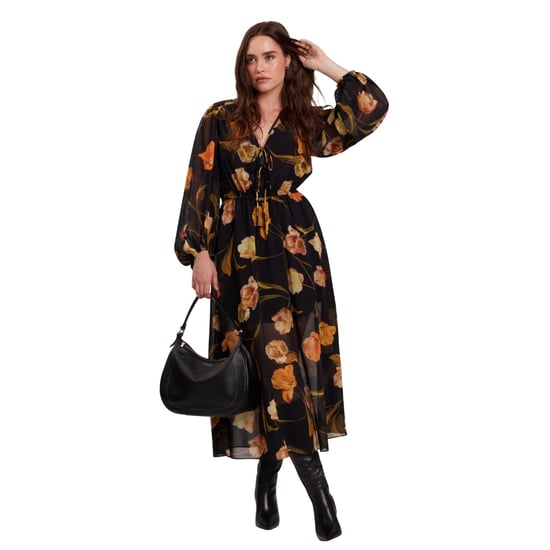 Ted Baker Mesh Top Midi Zwarte Jurk - Image 5