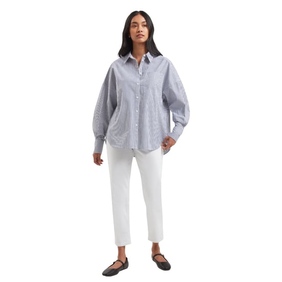 Ted Baker Vinales Boyfriend Fit Striped Cotton Shirt - Image 3
