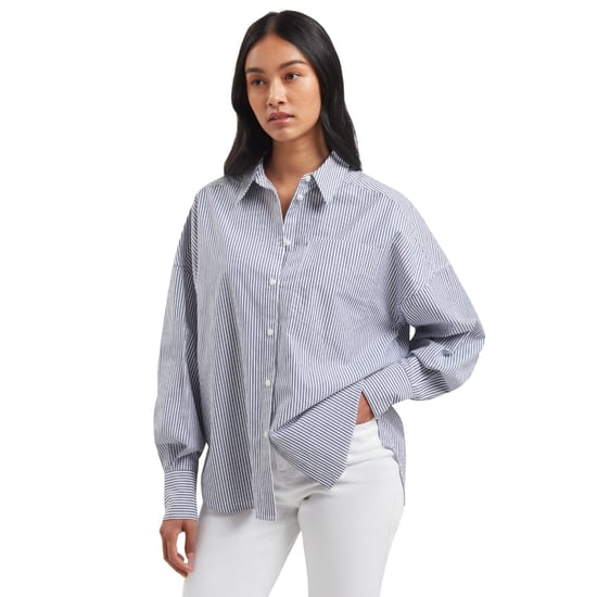 Ted Baker Vinales Boyfriend Fit Striped Cotton Shirt - Image 4