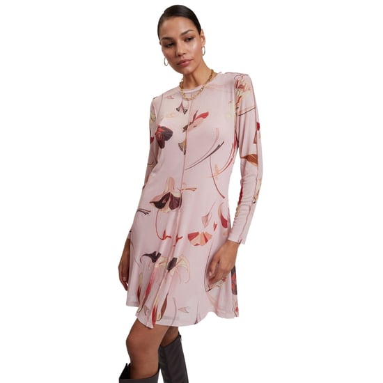 Ted Baker Midi-jurk Met Lange Mouwen Van Mesh In Lichtroze - Image 2