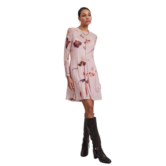 Ted Baker Midi-jurk Met Lange Mouwen Van Mesh In Lichtroze - Image 3