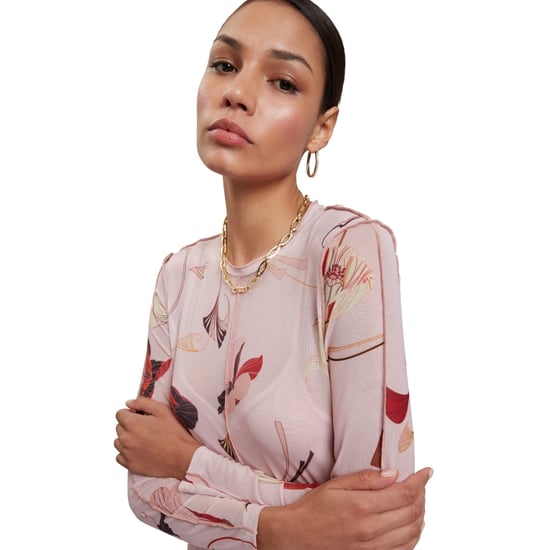 Ted Baker Midi-jurk Met Lange Mouwen Van Mesh In Lichtroze - Image 4