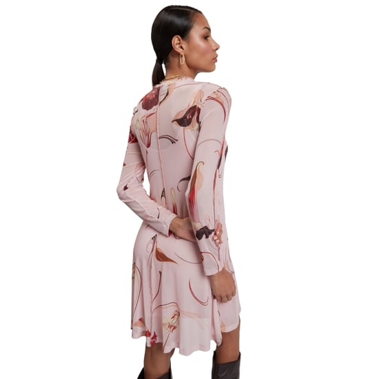 Ted Baker Midi-jurk Met Lange Mouwen Van Mesh In Lichtroze - Image 5