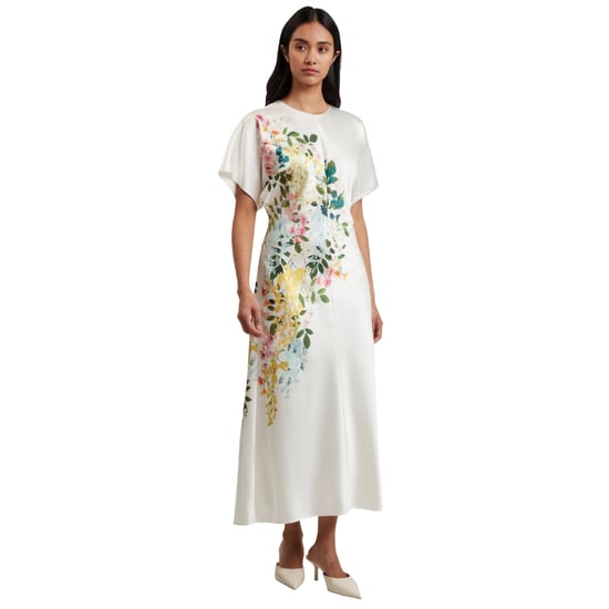 Ted Baker Myzan Jurk Met Slouch Mouwen En Getailleerde Pasvorm In Ivoorkleur - Image 2