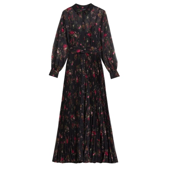 Ted Baker Ceiba Printed Maxi Shirt Black Dress - Image 1