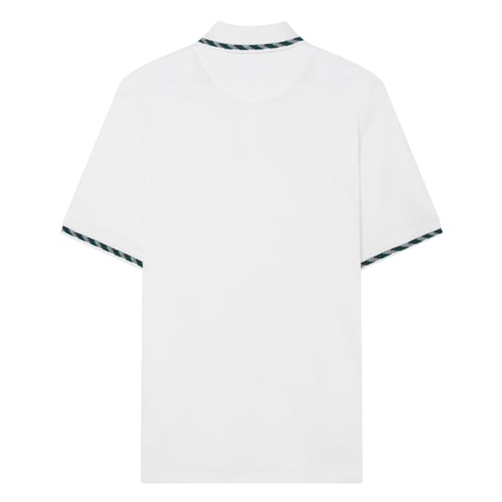 Ted Baker Ss House Check Jacquard White Polo Shirt - Image 2