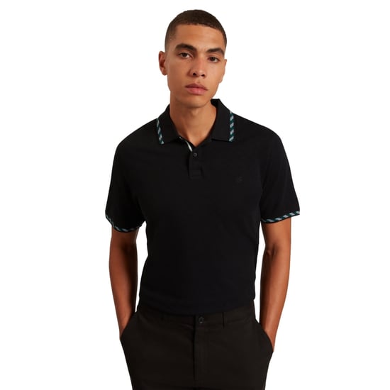 Ted Baker Ss House Check Jacquard Zwarte Poloshirt - Image 3