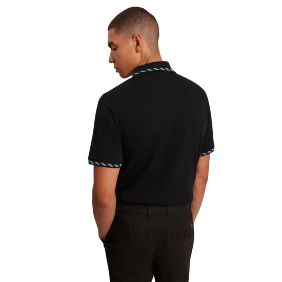 Ted Baker Ss House Check Jacquard Zwarte Poloshirt - Image 4