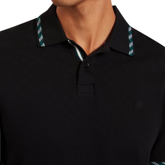 Ted Baker Ss House Check Jacquard Zwarte Poloshirt - Image 5