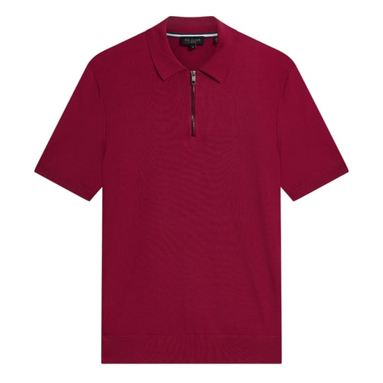 Ted Baker Mmk Daldin Ss Rayon Zip Polo Shirt - Image 1