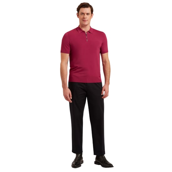 Ted Baker Mmk Daldin Ss Rayon Zip Polo Shirt - Image 3