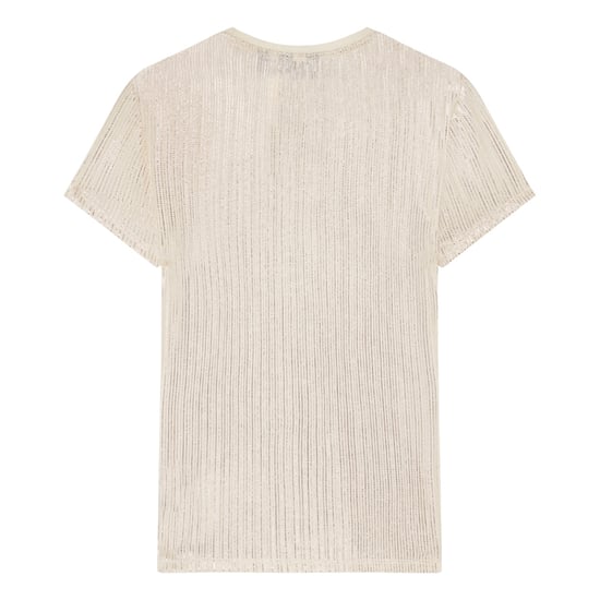 Ted Baker Katrino Metallic T-shirt Met Korte Mouwen En Ronde Hals In Goud - Image 2