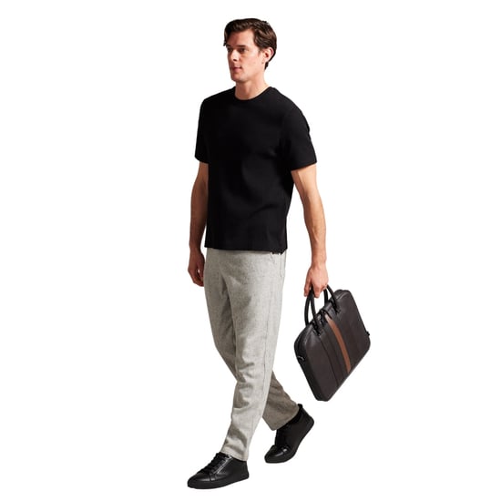 Ted Baker Never Striped Pu Brown Document Laptop Bag - Image 2