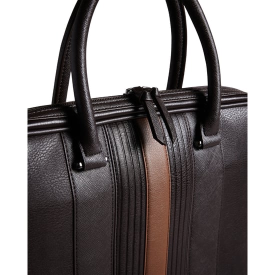 Ted Baker Never Striped Pu Brown Document Laptop Bag - Image 3