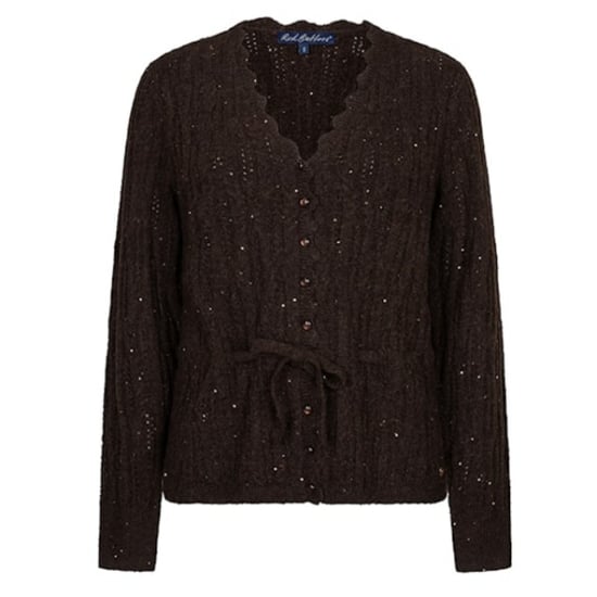 Red Button Cardigan ajour sparkle - Image 3