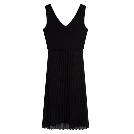 Ted Baker Larnahh 2-in-1 Geplooide Cami Zwarte Jurk - Image 1
