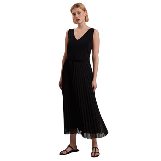 Ted Baker Larnahh 2-in-1 Geplooide Cami Zwarte Jurk - Image 2