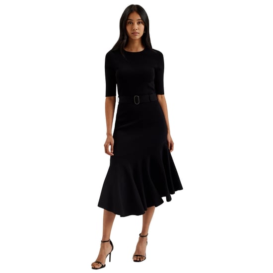 Ted Baker Samalee Stickad Flippy Kjol Midi Svart Klänning - Image 2