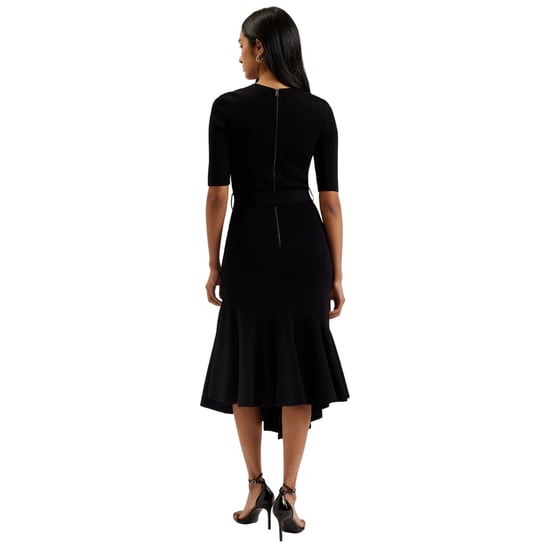 Ted Baker Samalee Stickad Flippy Kjol Midi Svart Klänning - Image 4