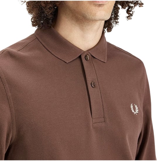Fred Perry Brick Long Sleeve Classic Polo Shirt - Image 3