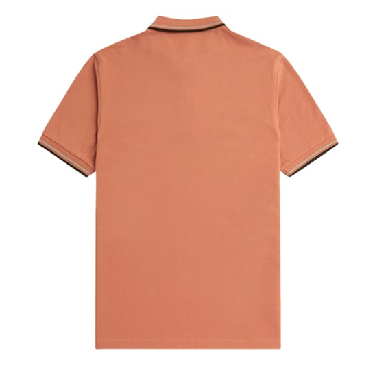Fred Perry Twin Tipped Rust Polo Shirt - Image 2