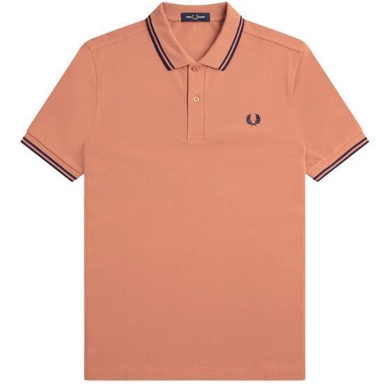 Fred Perry Twin Tipped Light Rust Polo Shirt - Image 1