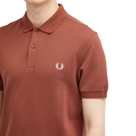 Fred Perry Klassisk Whisky Brun Pikétröja - Image 4