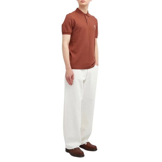 Fred Perry Klassisk Whisky Brun Pikétröja - Image 5
