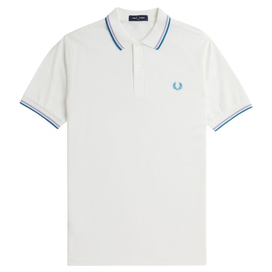Fred Perry Twin Tipped Snow White Polo Shirt - Image 1