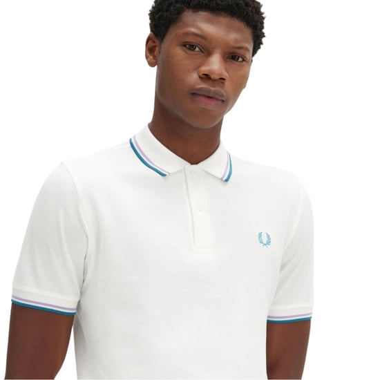 Fred Perry Twin Tipped Snow White Polo Shirt - Image 4