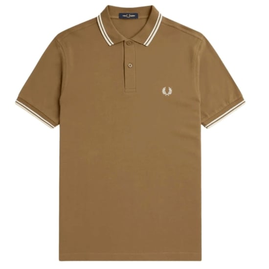 Fred Perry Poloshirt Met Dubbele Bies In De Kleur Shaded Stone - Image 1