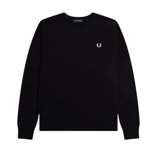 Fred Perry Graphic Laurel Wreath Black Jumper - Image 1