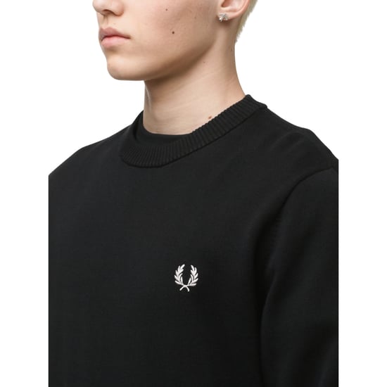 Fred Perry Graphic Laurel Wreath Black Jumper - Image 5