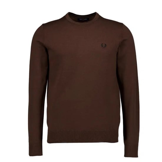 Fred Perry Burnt Tobacco Classic Crewneck Jumper - Image 1