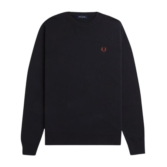 Fred Perry Boucle Laurel Wreath Black Jumper - Image 1