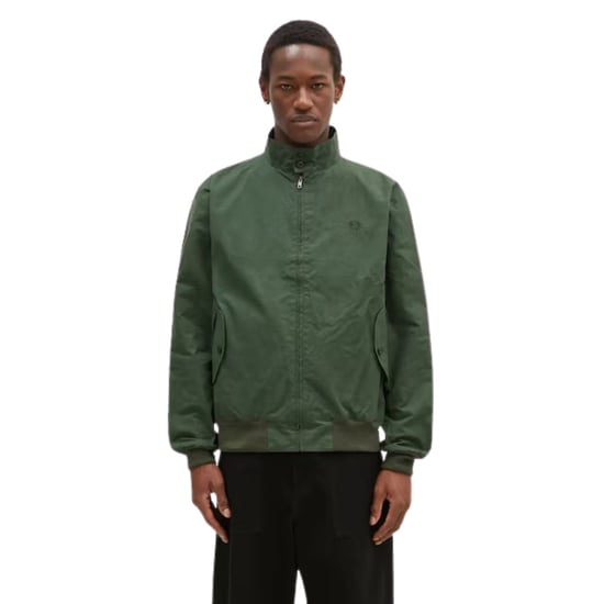 Fred Perry Made In England Harrington-jas In Gewaxt Nachtgroen - Image 3