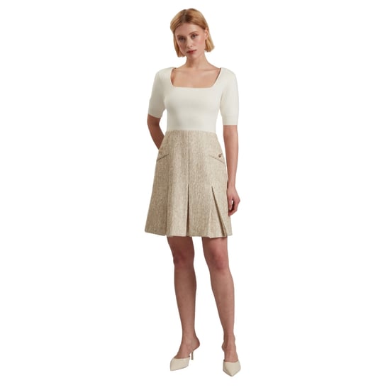 Ted Baker Vulpad Gebreide Bouclé Mini-jurk In Ivoorkleur - Image 2