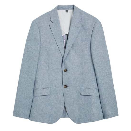 Ted Baker Damaskj Slim Cotton Linen Blue Blazer Jacket - Image 1