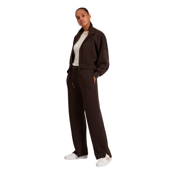 Ted Baker Nowelll Cupro Joggingbroek Met Split Aan De Zoom In Donkerbruin - Image 4