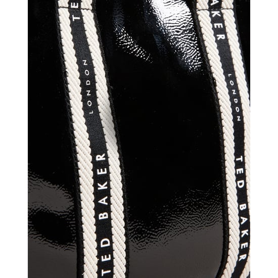 Ted Baker Celiane Branded Webbing Patent Small Black Bag - Image 3