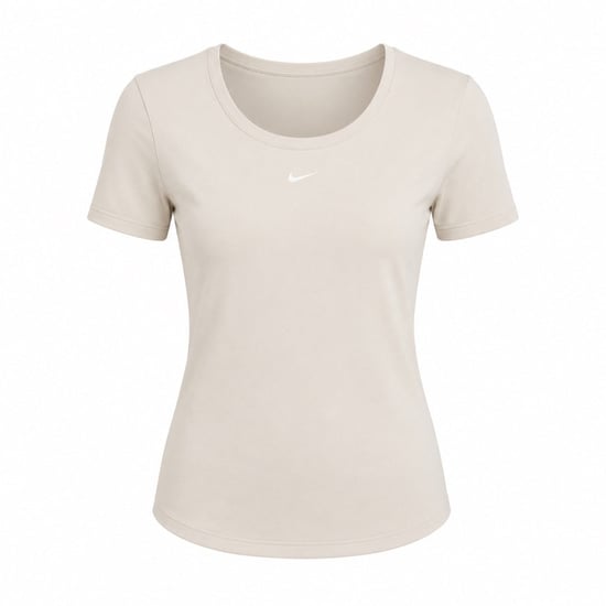 Nike Damestop Met Strakke Ronde Rug En Miniribbels In De Kleur Licht Orewood Bruin - Image 1